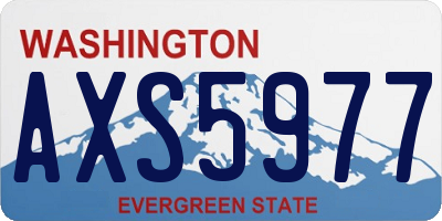 WA license plate AXS5977
