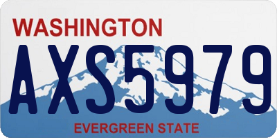 WA license plate AXS5979