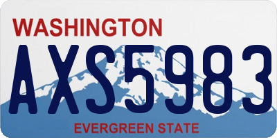 WA license plate AXS5983