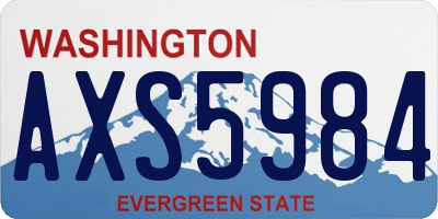 WA license plate AXS5984