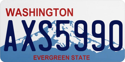 WA license plate AXS5990