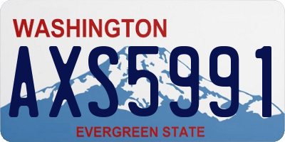 WA license plate AXS5991