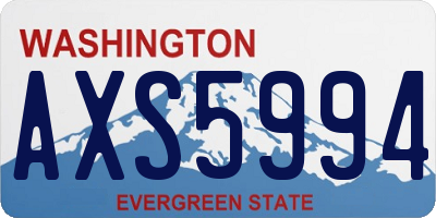 WA license plate AXS5994
