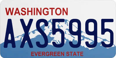 WA license plate AXS5995