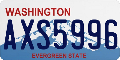 WA license plate AXS5996