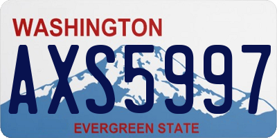 WA license plate AXS5997