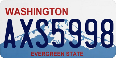 WA license plate AXS5998