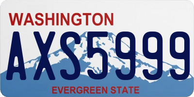 WA license plate AXS5999