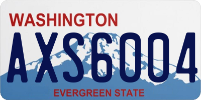 WA license plate AXS6004