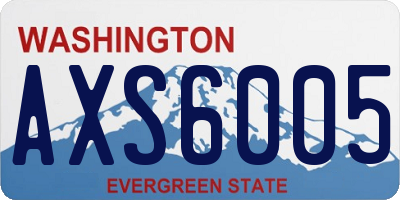 WA license plate AXS6005
