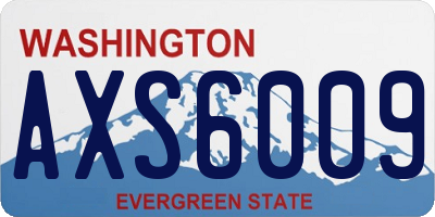 WA license plate AXS6009