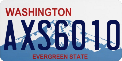 WA license plate AXS6010