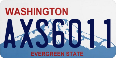 WA license plate AXS6011