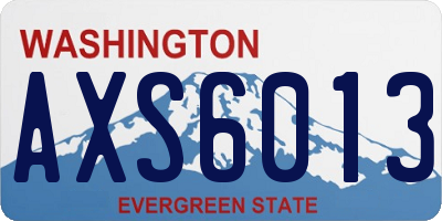 WA license plate AXS6013