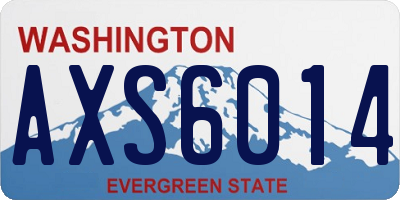 WA license plate AXS6014