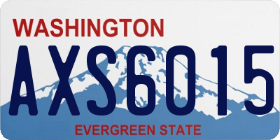 WA license plate AXS6015