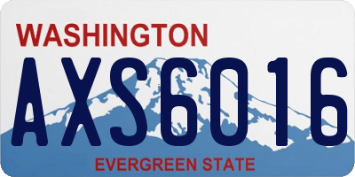 WA license plate AXS6016