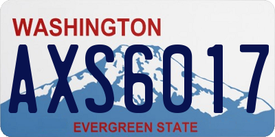 WA license plate AXS6017