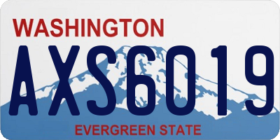 WA license plate AXS6019