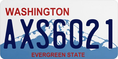 WA license plate AXS6021