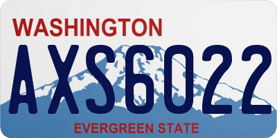 WA license plate AXS6022