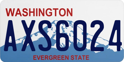 WA license plate AXS6024