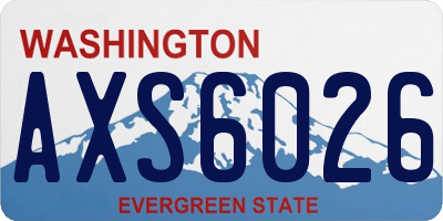 WA license plate AXS6026