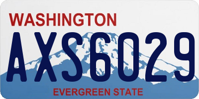 WA license plate AXS6029