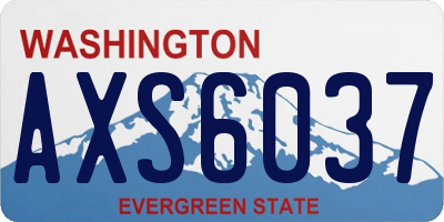 WA license plate AXS6037