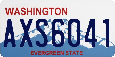 WA license plate AXS6041