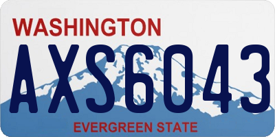 WA license plate AXS6043