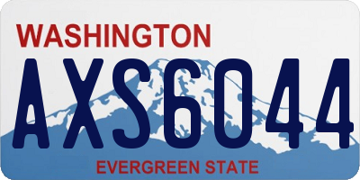 WA license plate AXS6044