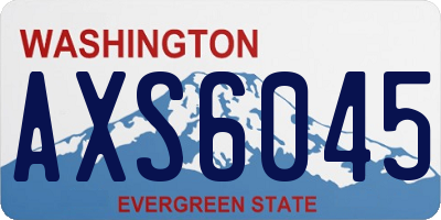 WA license plate AXS6045