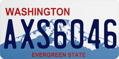 WA license plate AXS6046