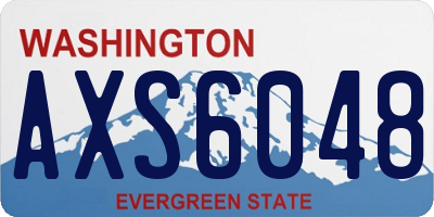 WA license plate AXS6048