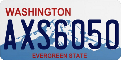WA license plate AXS6050