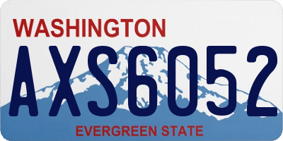 WA license plate AXS6052