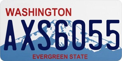 WA license plate AXS6055