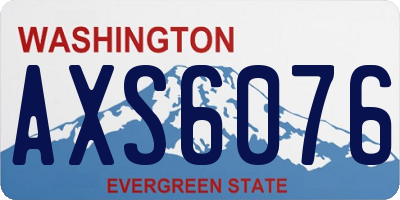 WA license plate AXS6076