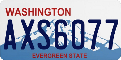 WA license plate AXS6077