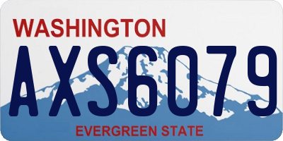 WA license plate AXS6079