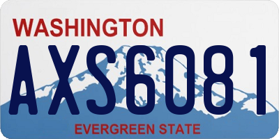 WA license plate AXS6081