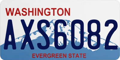 WA license plate AXS6082
