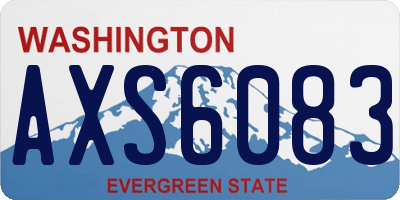 WA license plate AXS6083