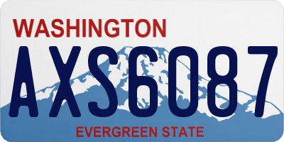 WA license plate AXS6087