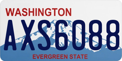 WA license plate AXS6088