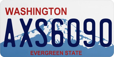 WA license plate AXS6090