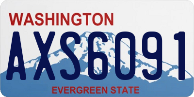 WA license plate AXS6091