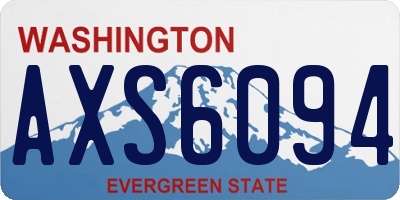 WA license plate AXS6094