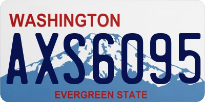 WA license plate AXS6095